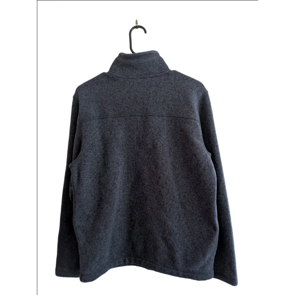 Men's The North Face Blue Heather Quarter Zip Fleece Pullover M